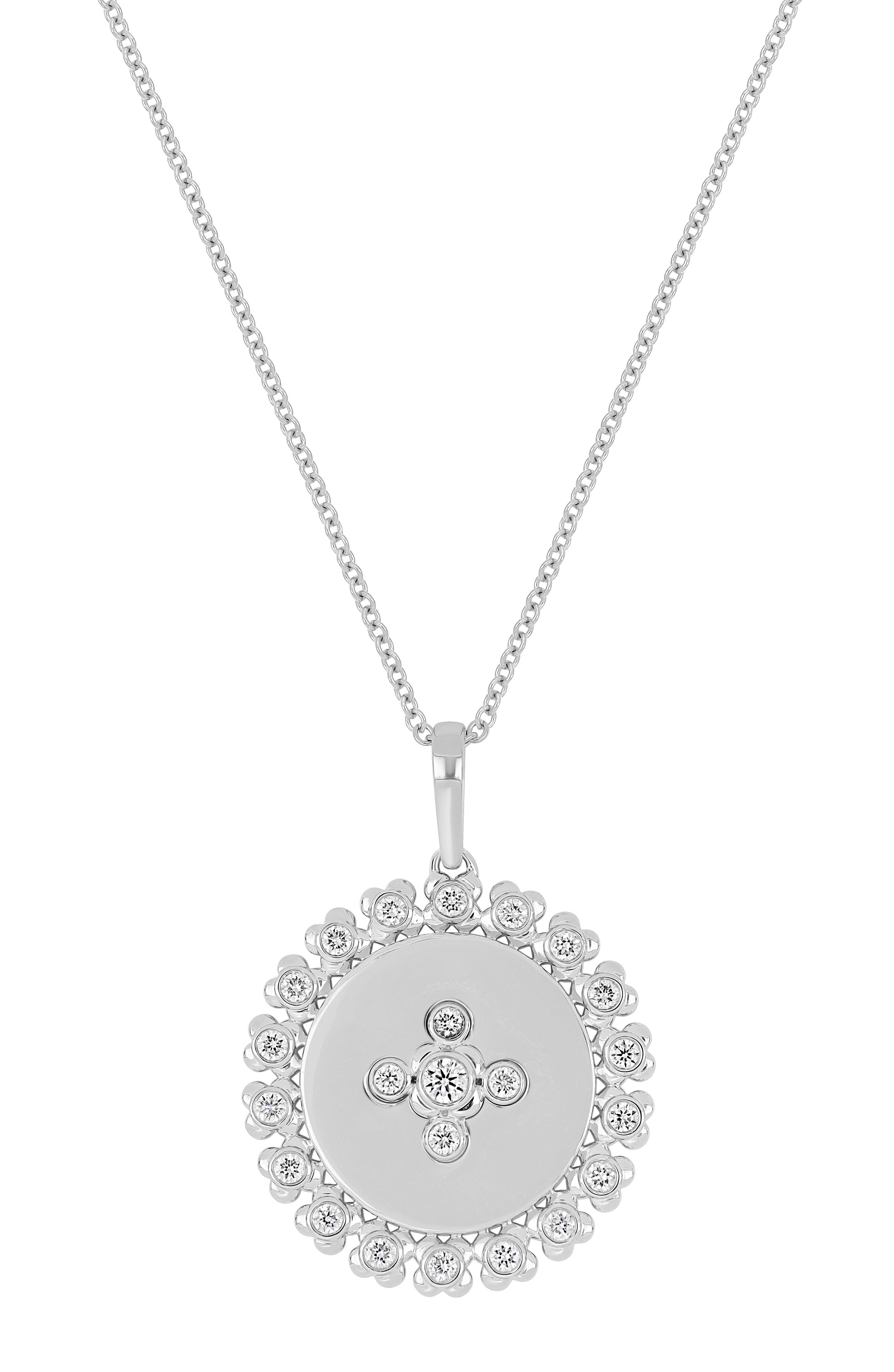 Monaco 18k Gold Diamond Pendant Necklace