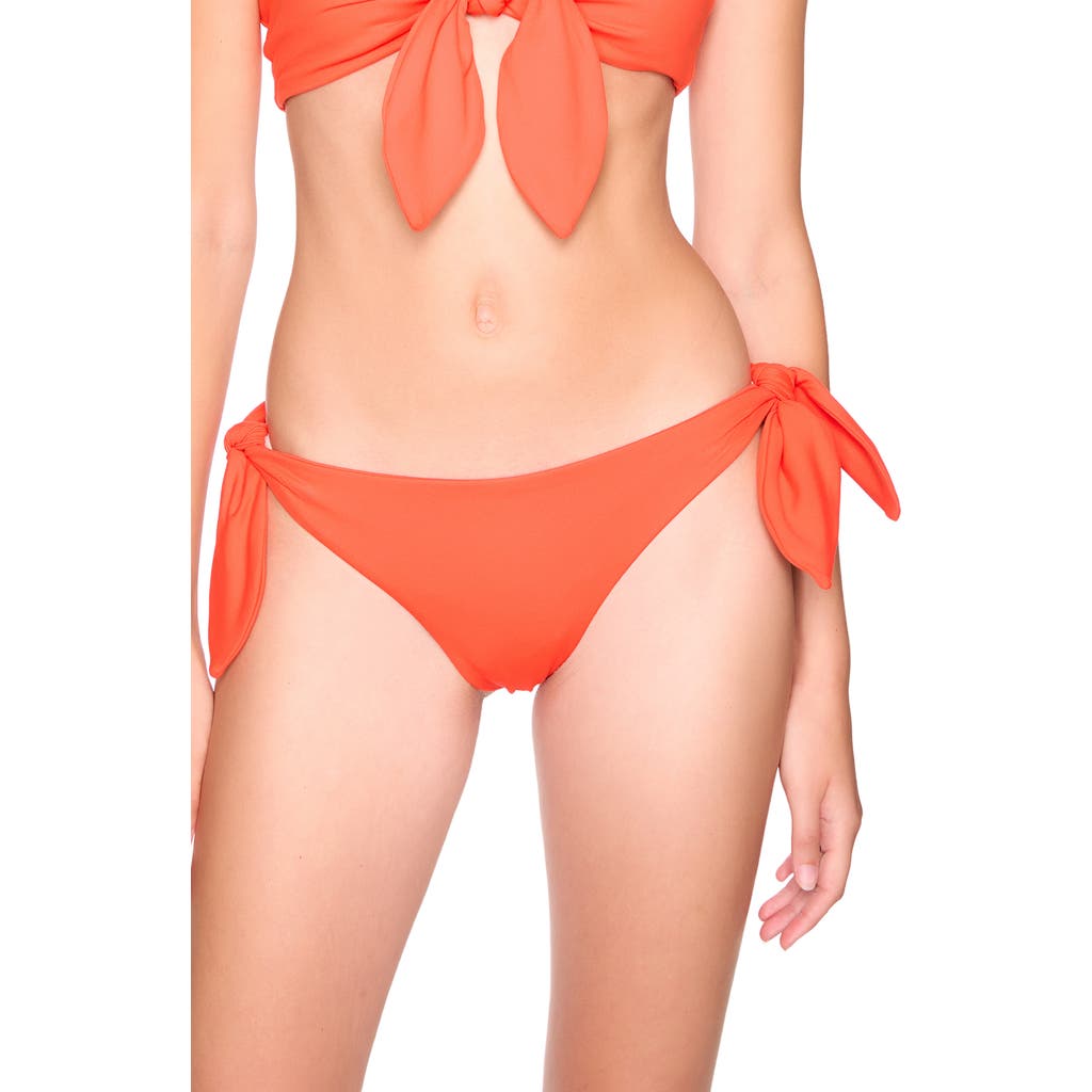 Susana Monaco Adjustable Tie Bikini Bottoms In Red