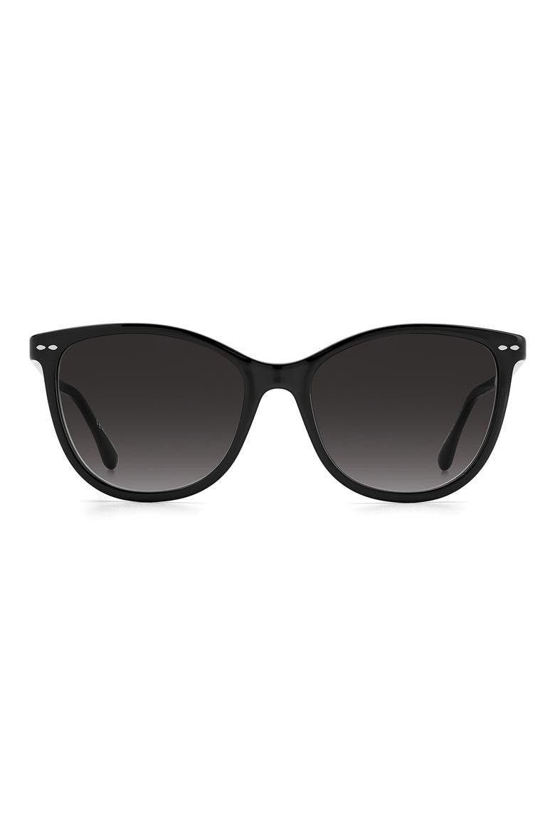 Gradient Round Sunglasses, Main, color, BLACK
