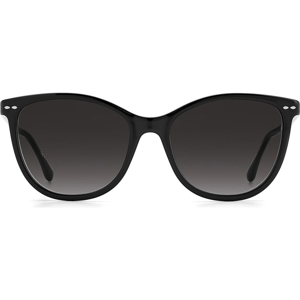 Isabel Marant Gradient Round Sunglasses In Black