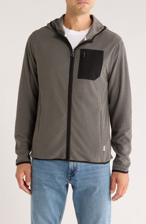 Vault Chevron Knit Zip Hoodie