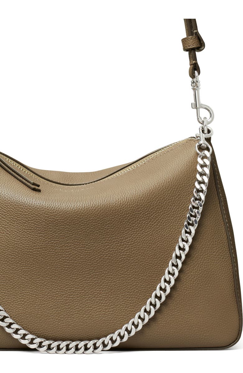 Tory Burch Perry Leather Shoulder Bag, Alternate, color, Wild Mushroom