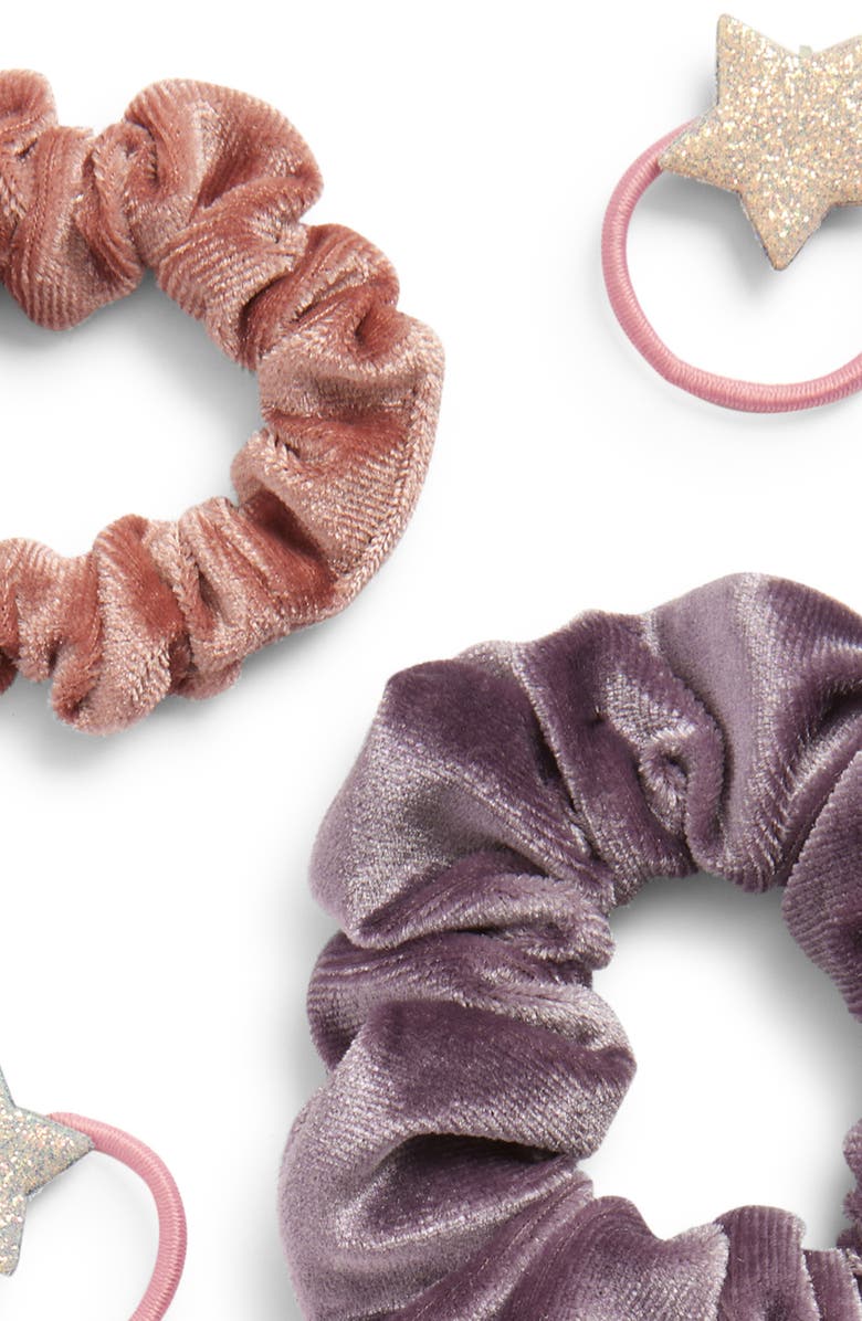 Mimi & Lula Kids' Set of 10 Assorted Barrettes, Ponytail Holders & Scrunchies, Alternate, color, Medium Pink