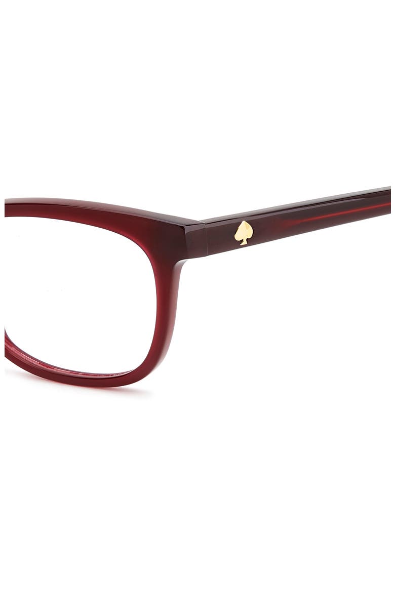 bronwen 52mm rectangular optical glasses, Alternate, color, BURGUNDY STRIPED MULTICOLOR