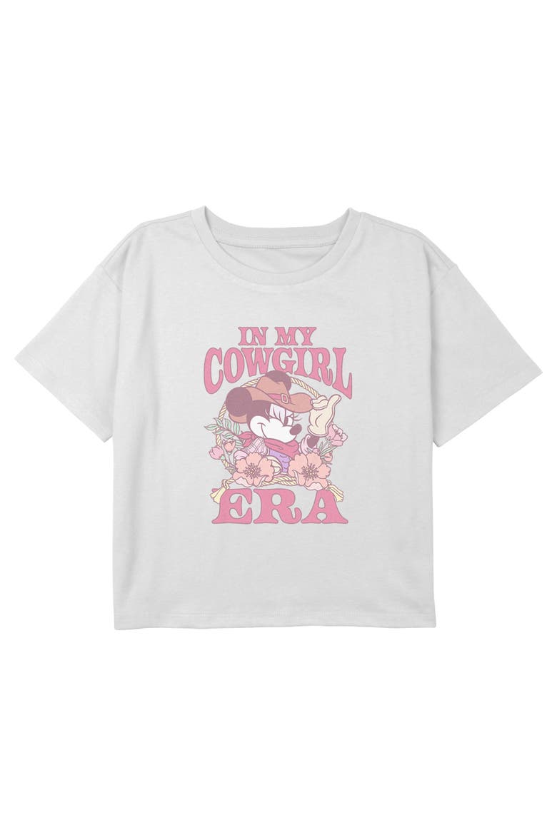 Girl's Minnie Mouse In My Cowgirl Era  Graphic T-Shirt, Main, color, White