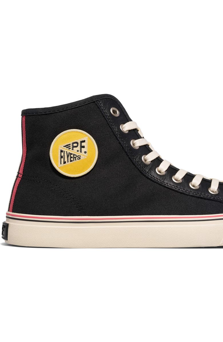 P.F. Flyers Center Slightly Choppy High-Top Sneaker, Alternate, color, Black-Slightly Choppy