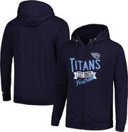 STARTER Men's Starter Navy Tennessee Titans Domestic Post Season Full-Zip Hoodie