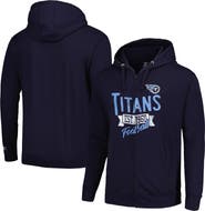STARTER Men's Starter Navy Tennessee Titans Domestic Post Season Full-Zip Hoodie