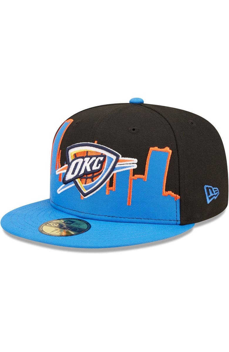 New Era Men's New Era Blue/Black Oklahoma City Thunder 2022 Tip-Off 59FIFTY Fitted Hat, Alternate, color, 