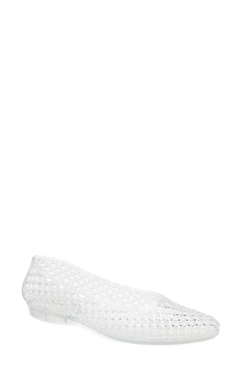 Jeffrey Campbell Bestie Jelly Flat In Transparent