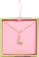 Leith Initial Pendant Paper Clip Chain Necklace