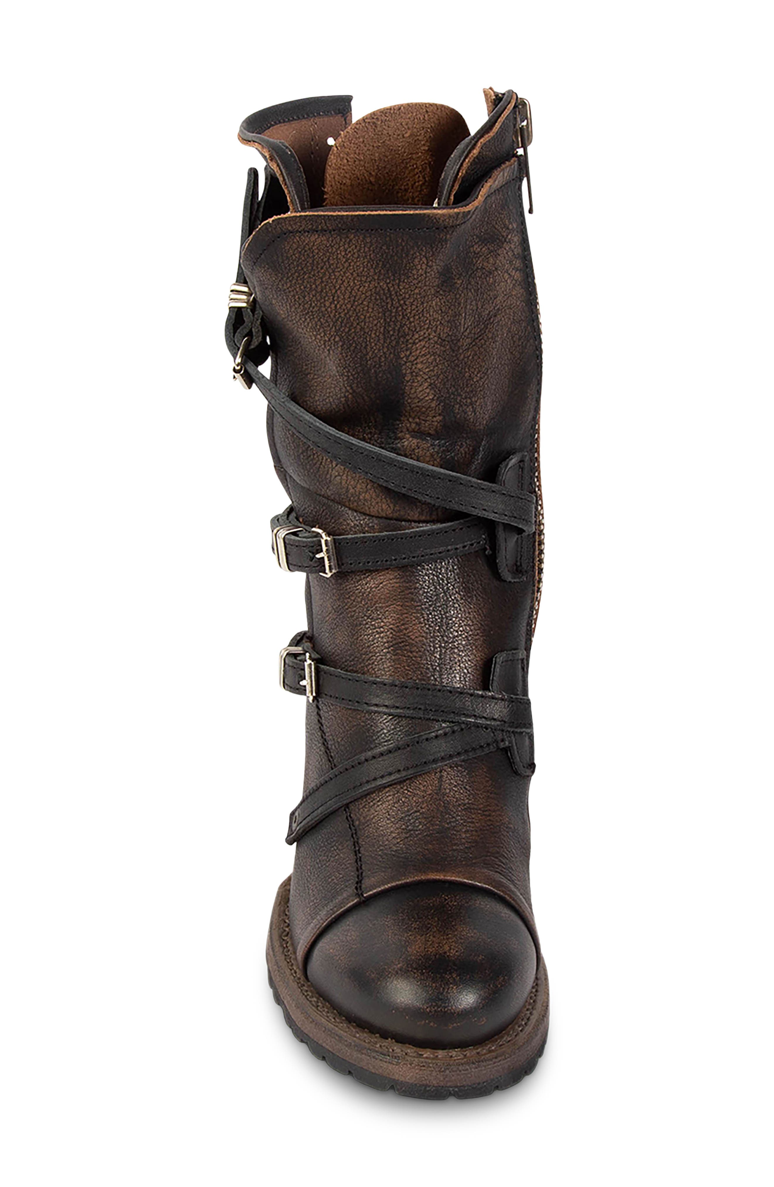Cora Buckle Boot, Alternate, color, BLACK