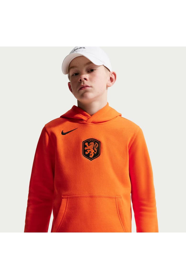 Youth Nike Orange Netherlands National Team Club Hoodie, Alternate, color, Orange