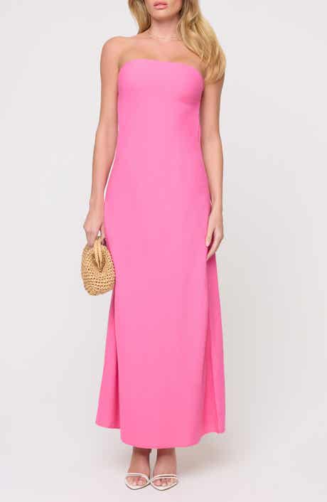 LSPACE Spring In Love Strapless Cover-Up Maxi Dress