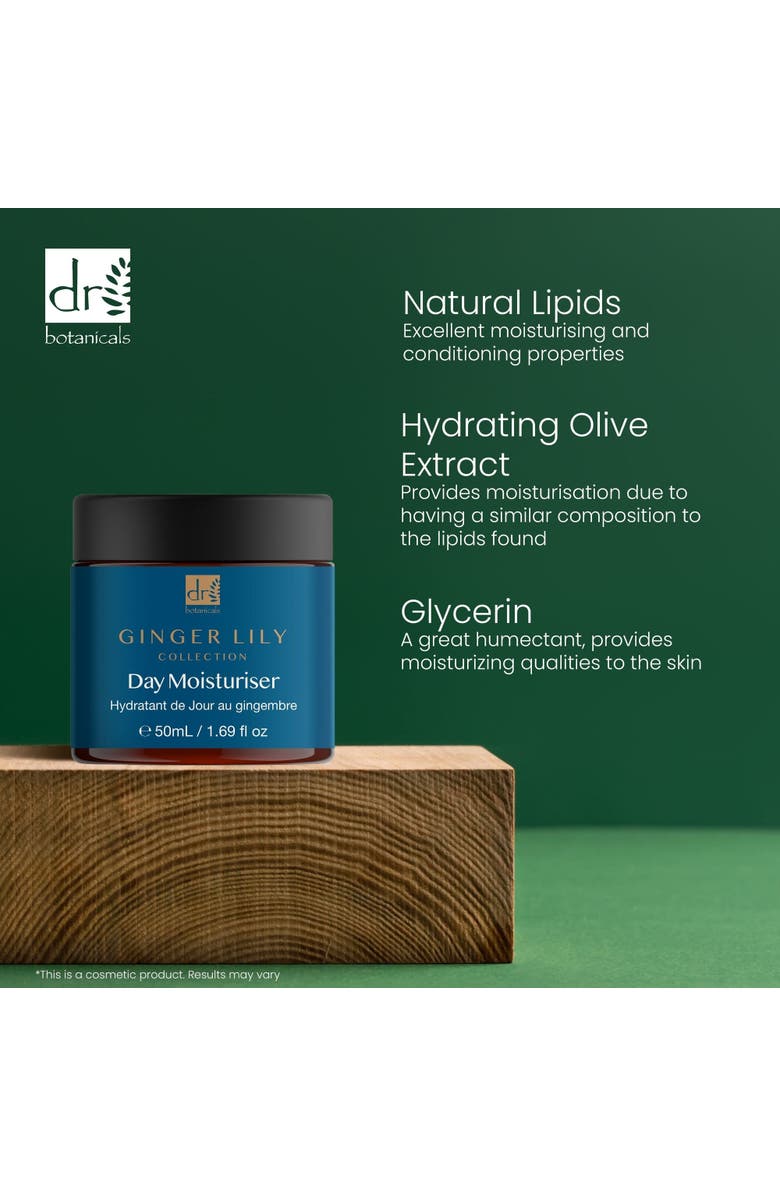DR BOTANICALS Gingerlily Day Moisturiser 50ml, Alternate, color, White