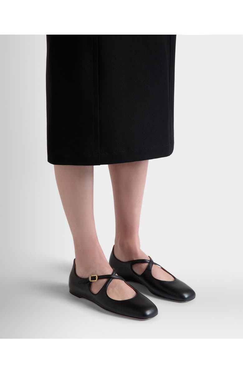 Bally rina Flat in Lamb Leather, Alternate, color, Black