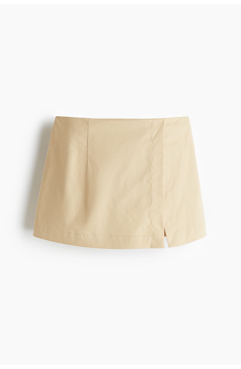 H&M Wrap Skort, Main, color, Beige