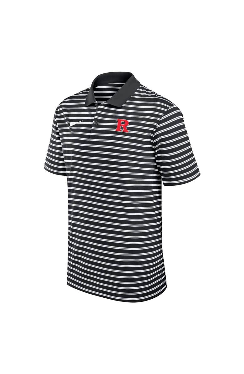 Nike Men's Nike Black Rutgers Scarlet Knights Victory Stripe Performance Polo, Alternate, color, Black