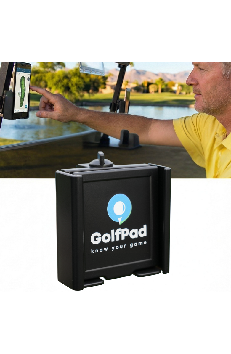 Golf Pad Phone Caddy, Alternate, color, Black