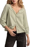 Lucky Brand Lace Detail Cotton Top