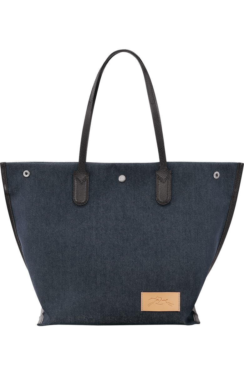 Longchamp Essential Denim Open Tote, Main, color,