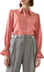 LK Bennett Etten Cotton Button-Up Shirt