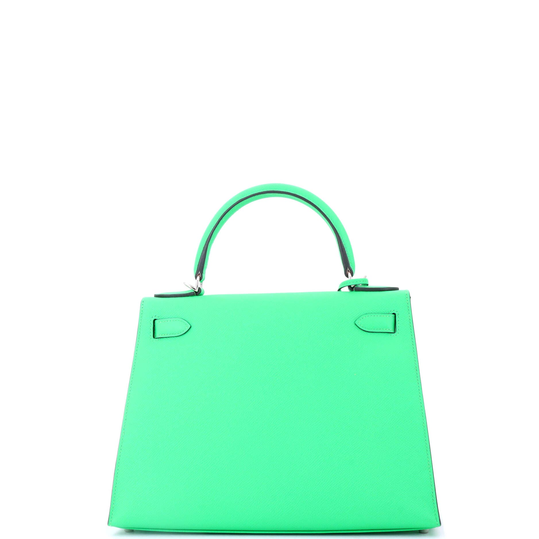 Pre-Owned Hermes Kelly Handbag Green Epsom with Palladium Hardware 28, Alternate, color, Vert Comics