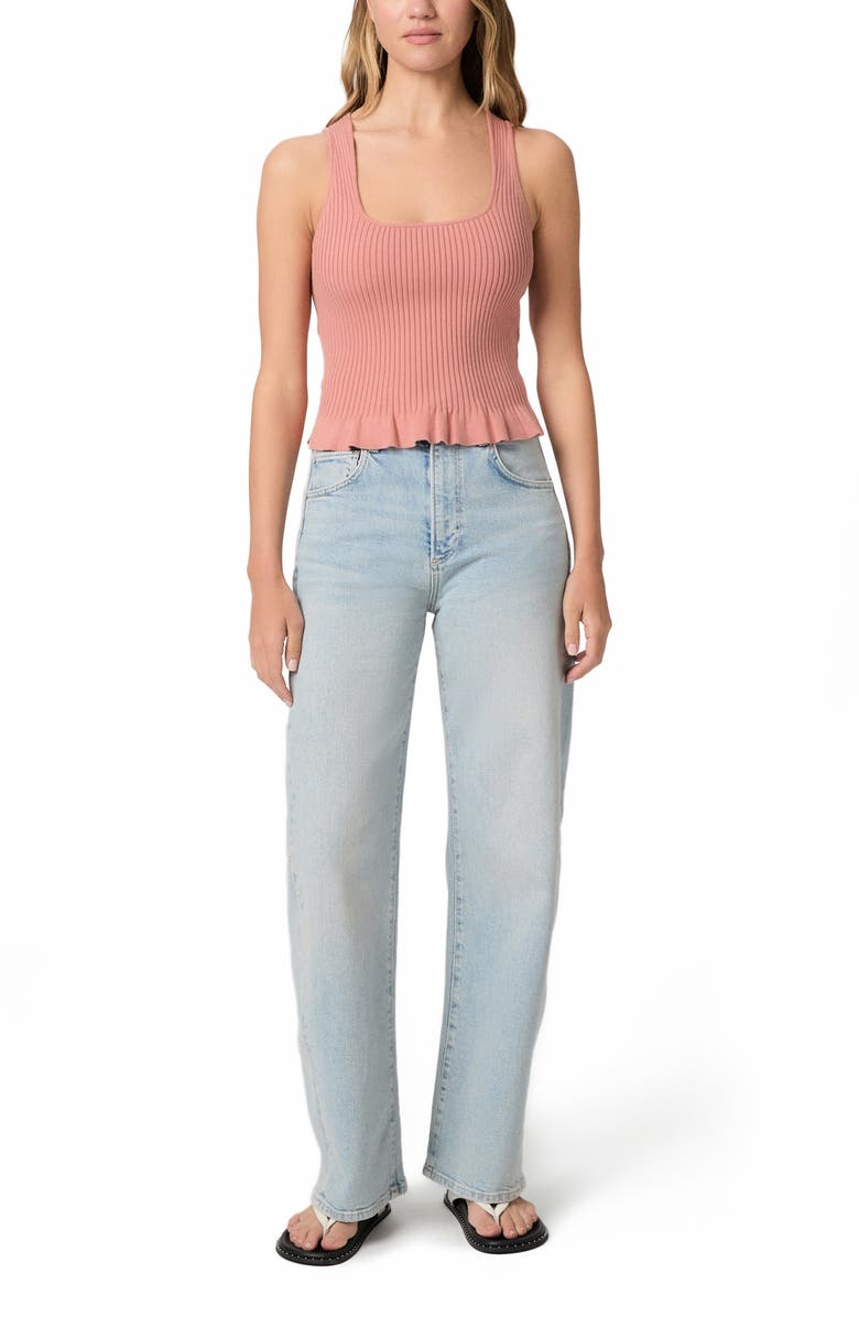 PAIGE Bronwyn Rib Tank, Alternate, color, Salmon