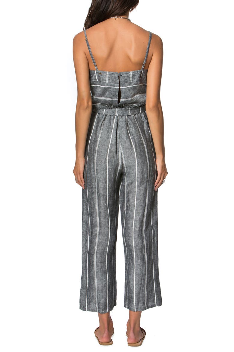 Knox Stripe Jumpsuit, Alternate, color, BLACK