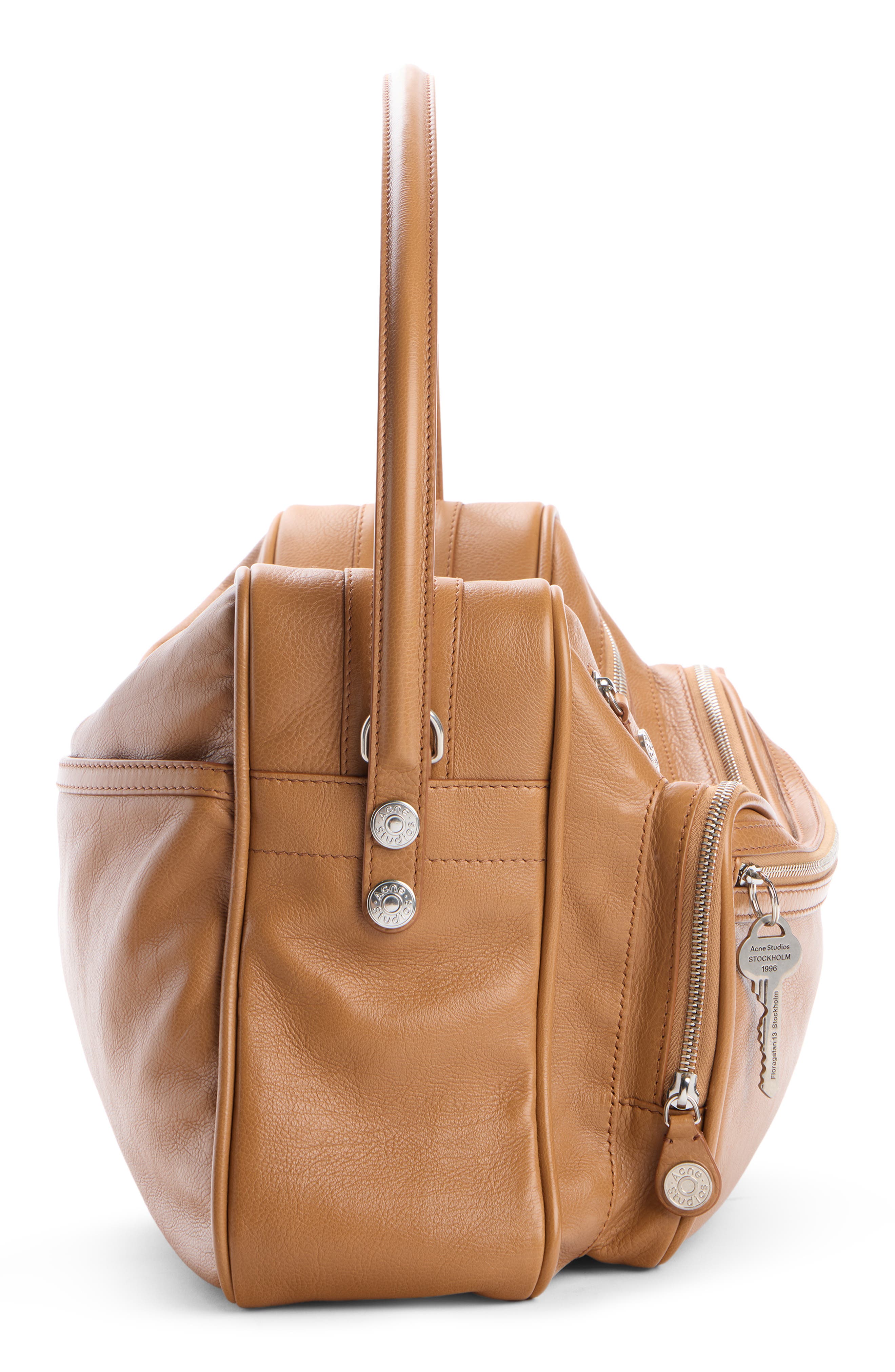 Camero Camera Leather Shoulder Bag, Alternate, color, CARAMEL BROWN