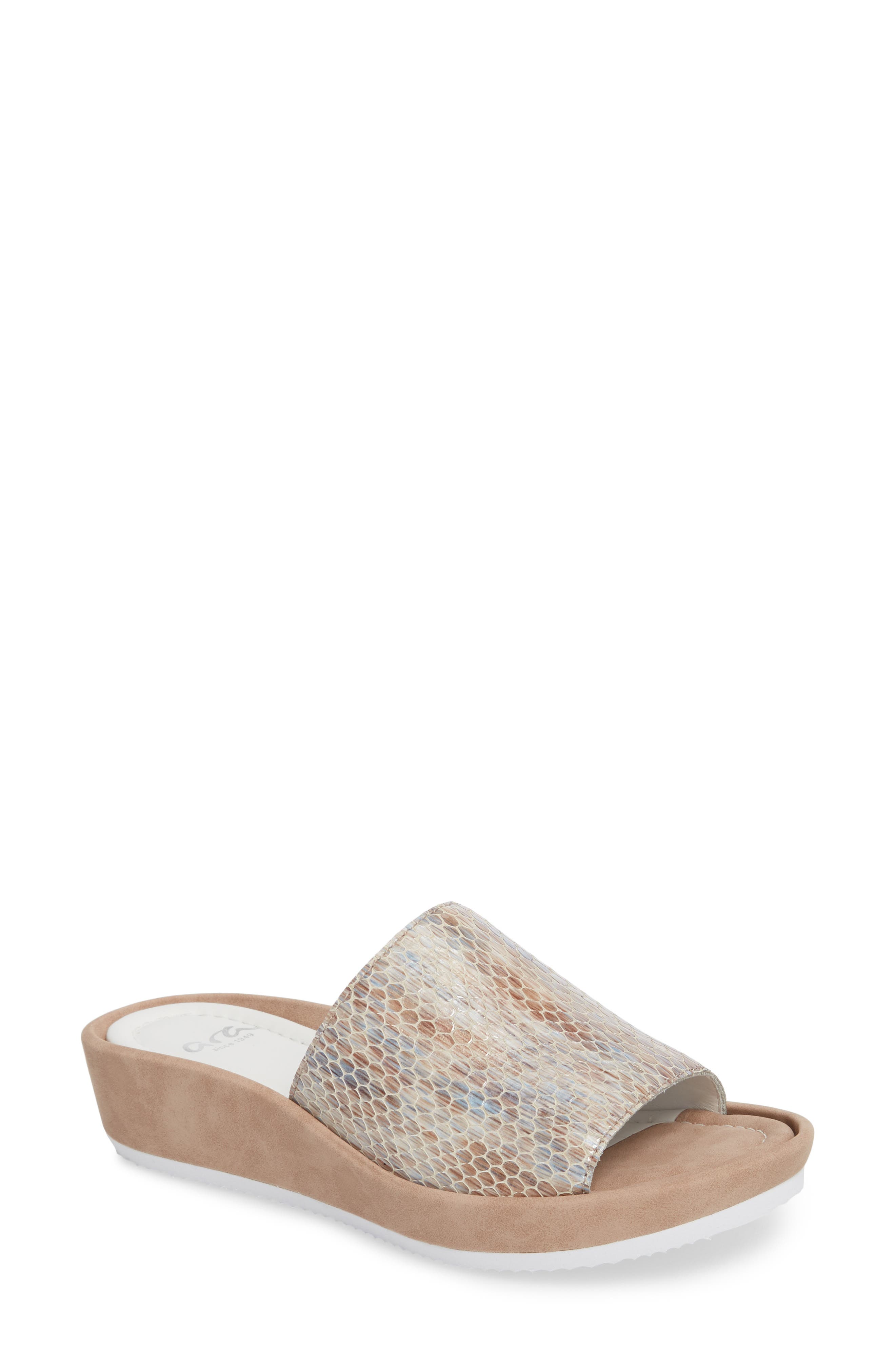 ara Tania Platform Wedge Slide Sandal, Main, color, 