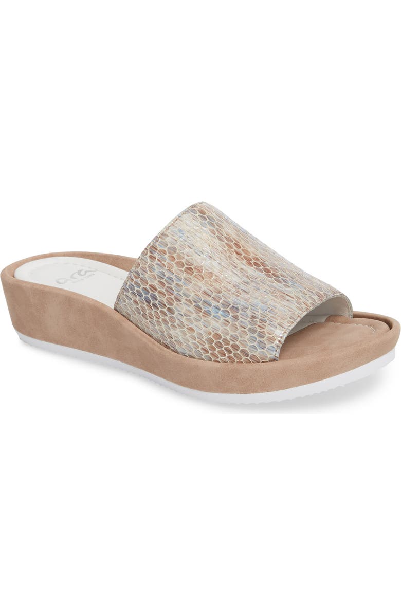 ara Tania Platform Wedge Slide Sandal, Main, color,