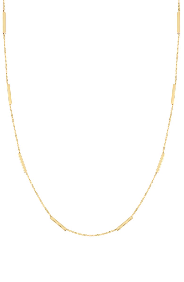 Bony Levy 14K Gold Bar Station Necklace, Main, color, 14K Yellow Gold
