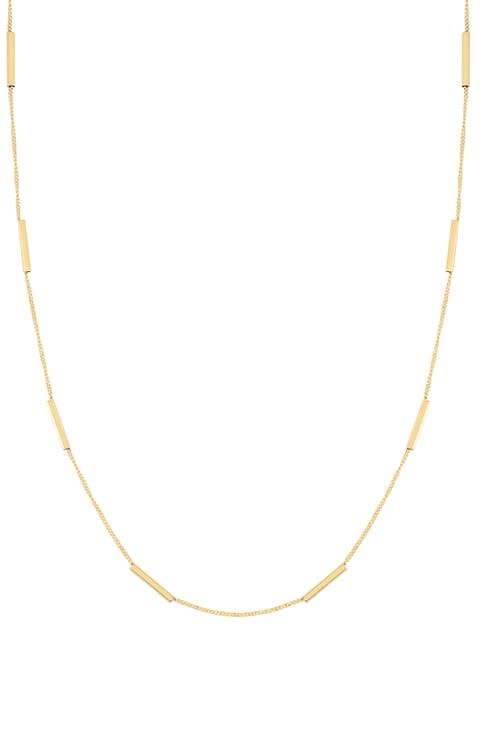 14K Gold Bar Station Necklace (Nordstrom Exclusive)
