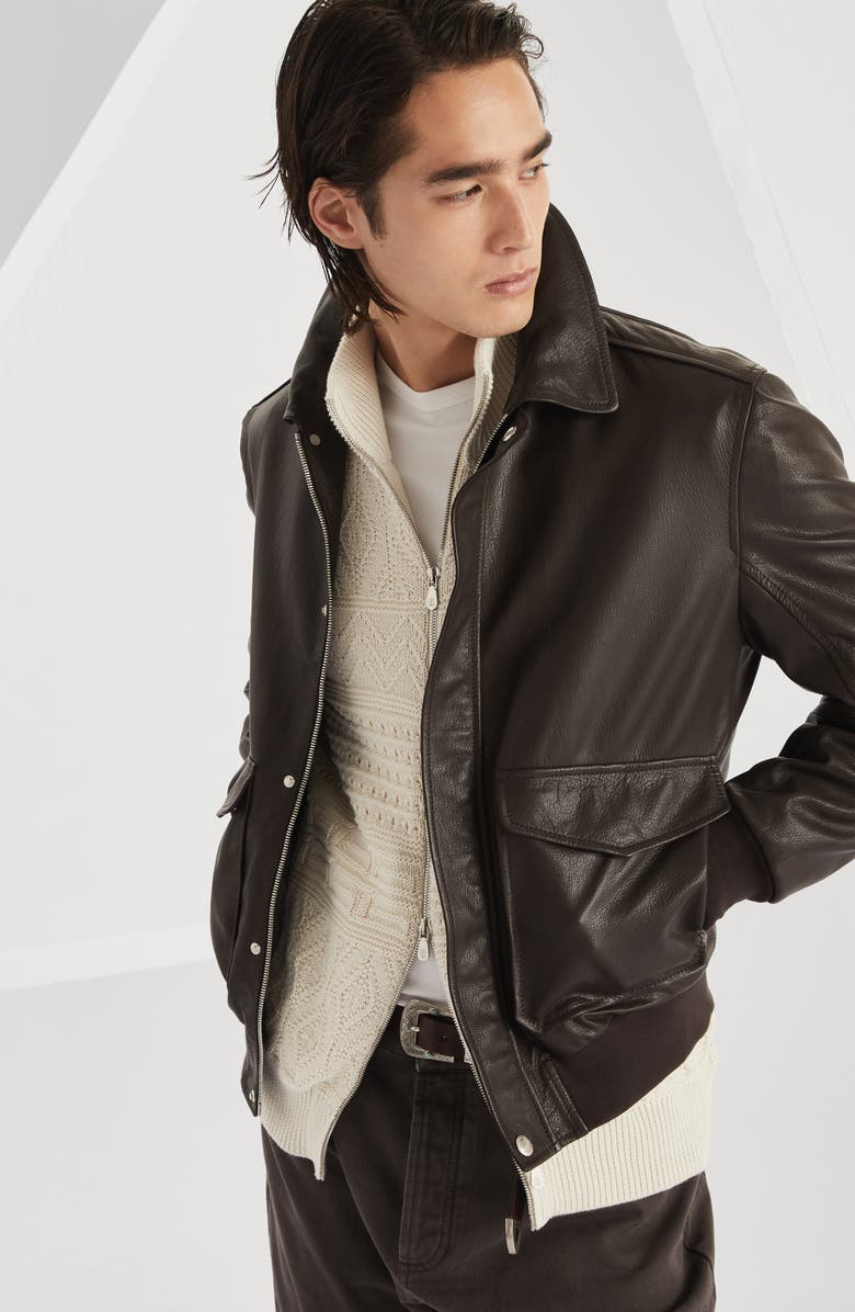 Brunello Cucinelli Aviator jacket, Alternate, color, 