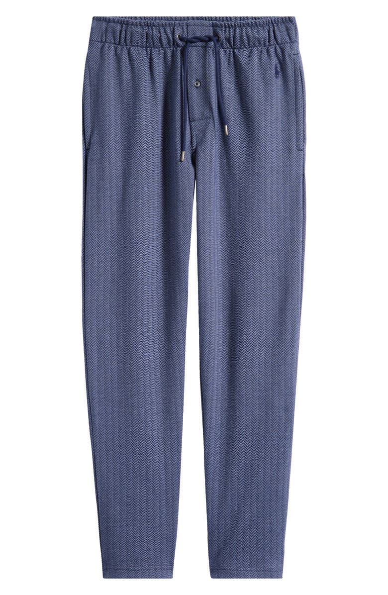 Polo Ralph Lauren Herringbone Pajama Pants, Alternate, color, Cruise Navy