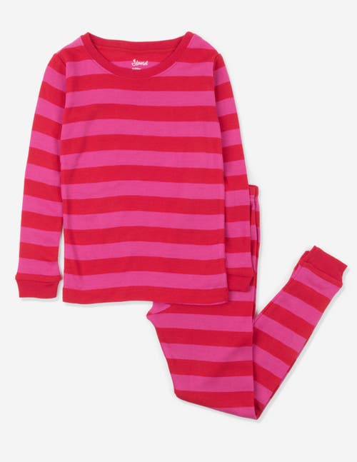 Leveret Kids Two-piece Striped Cotton Matching Family Pajamas In Multi