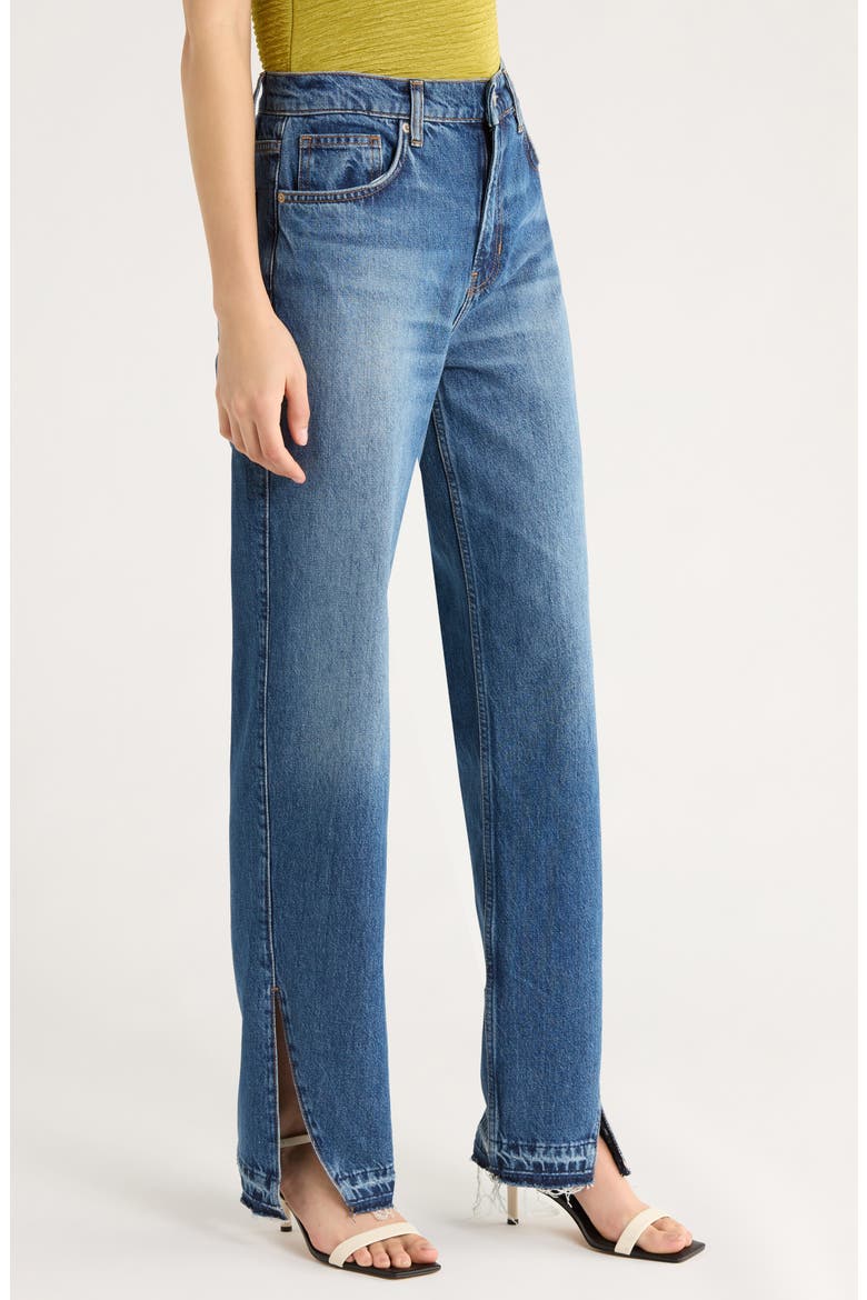 Val '90s Vented Release Hem Straight Leg Jeans, Alternate, color, MAGGIORE VENTED LET DOWN HEM