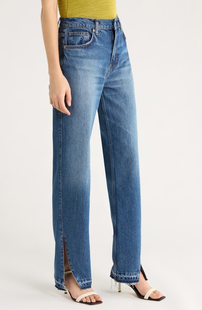 Reformation Val '90s Vented Release Hem Straight Leg Jeans, Alternate, color, Maggiore Vented Let Down Hem