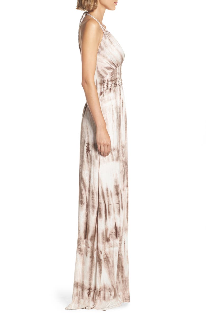 Felicity & Coco Shafter Tie Dye Jersey Halter Maxi Dress, Alternate, color,