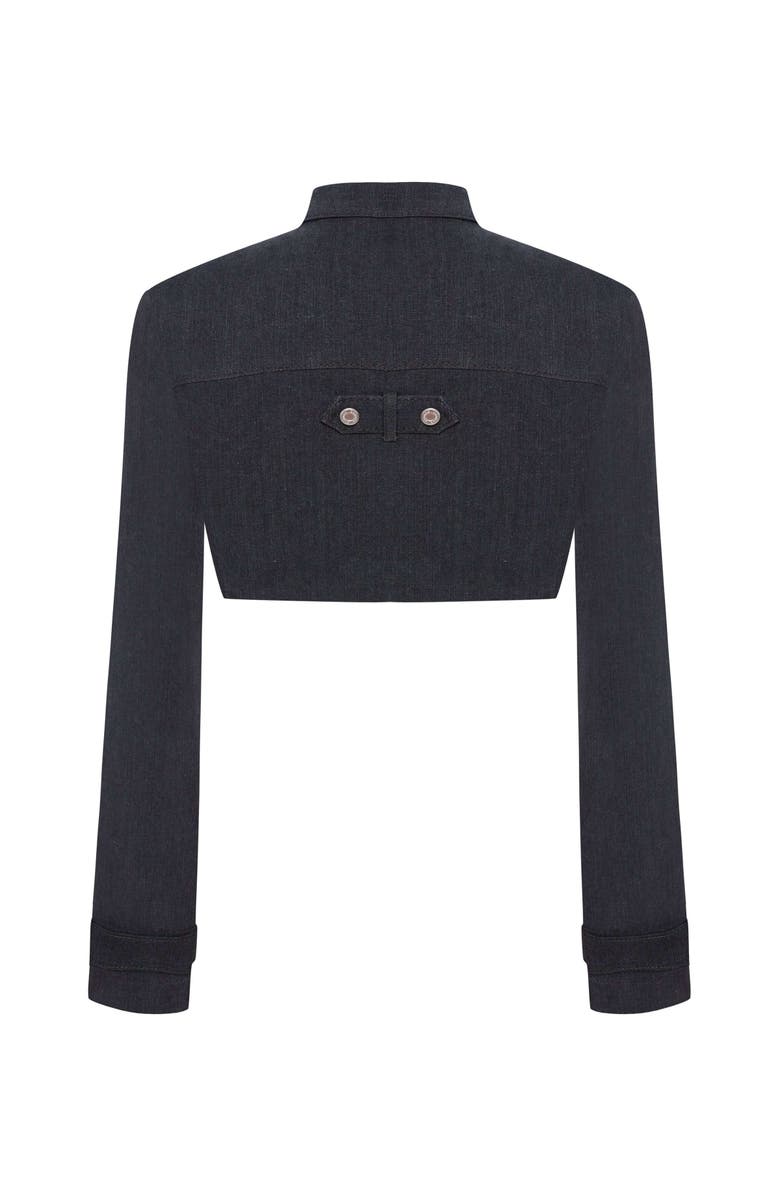 Jendue US Dark Dreams Denim Jacket - Cropped & Stylish, Alternate, color, Deep Blue