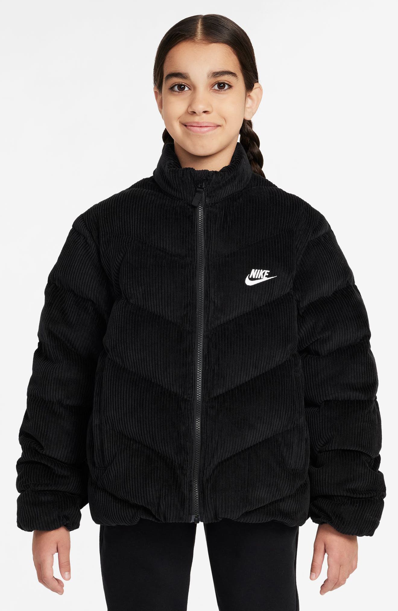 nike black womens puffer jacket