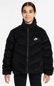 Nike Kids' Swoosh Quilted Corduroy Puffer Jacket