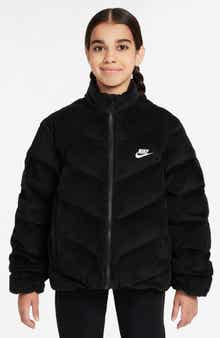 Nike Kids' Swoosh Quilted Corduroy Puffer Jacket