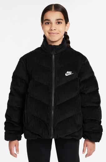 Nike Kids' Swoosh Quilted Corduroy Puffer Jacket