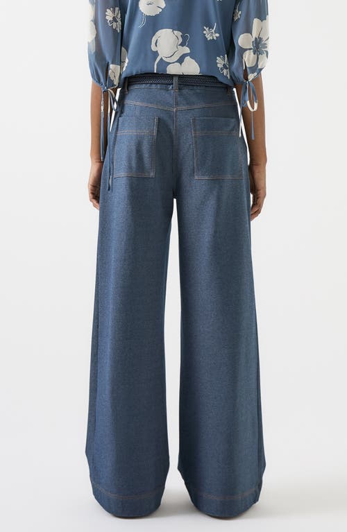 Lk Bennett Freya Wide Leg Trouser Jeans In Blue