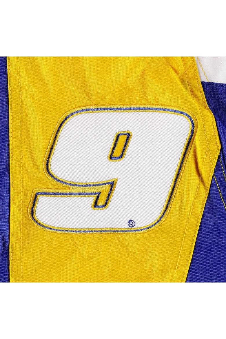 Men's Starter Royal/Yellow Chase Elliott The Body Check Half-Snap Pullover Jacket, Alternate, color, Royal