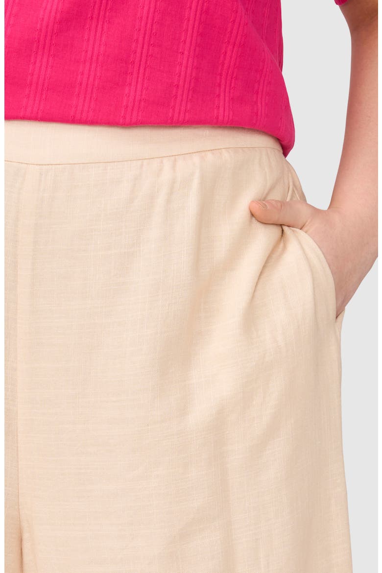 Floral Print Wide Leg Pants, Alternate, color, BUTTERCREAM