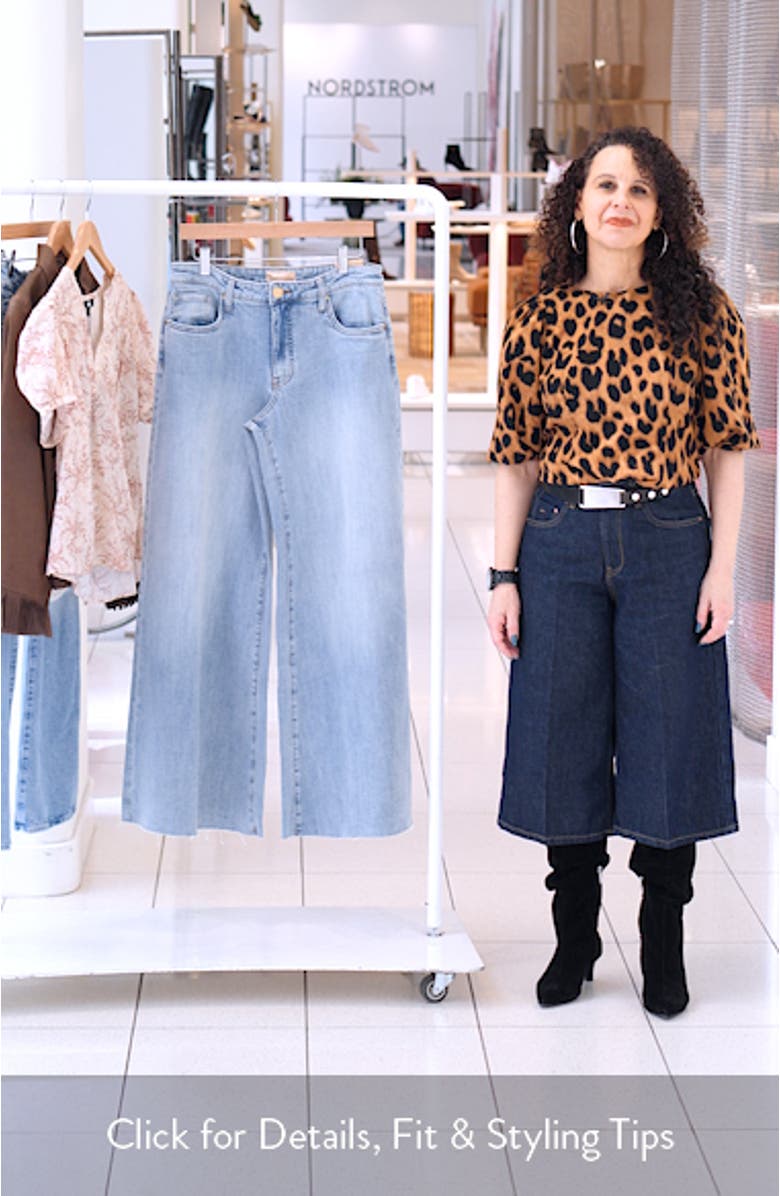 Blake Fab Ab Raw Hem High Waist Super Wide Leg Jeans, sales video thumbnail