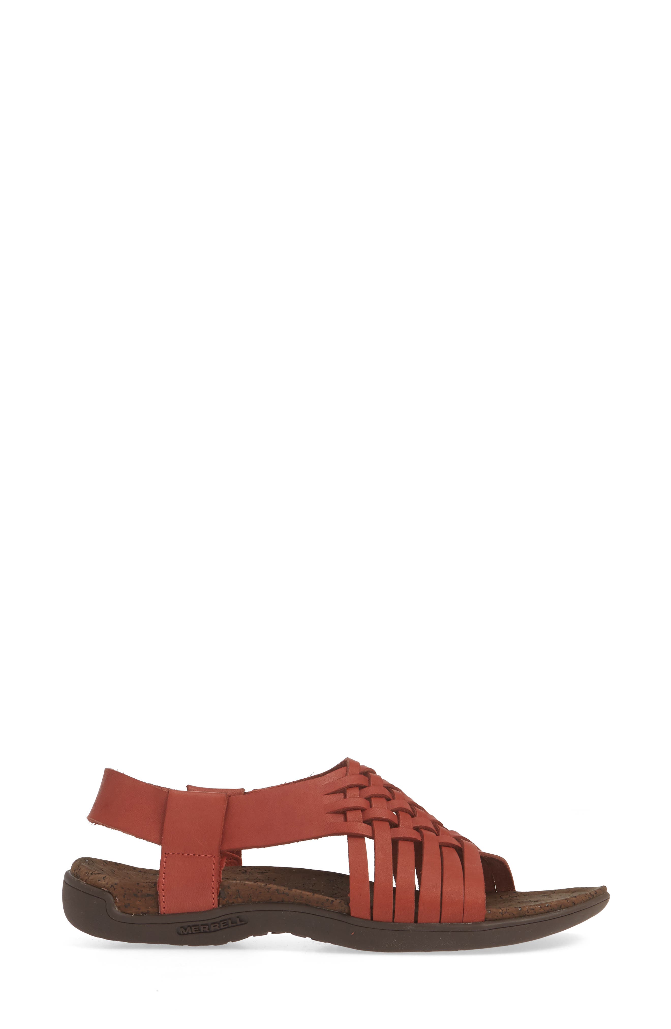 District Mahana Backstrap Sandal, Alternate, color, REDWOOD LEATHER